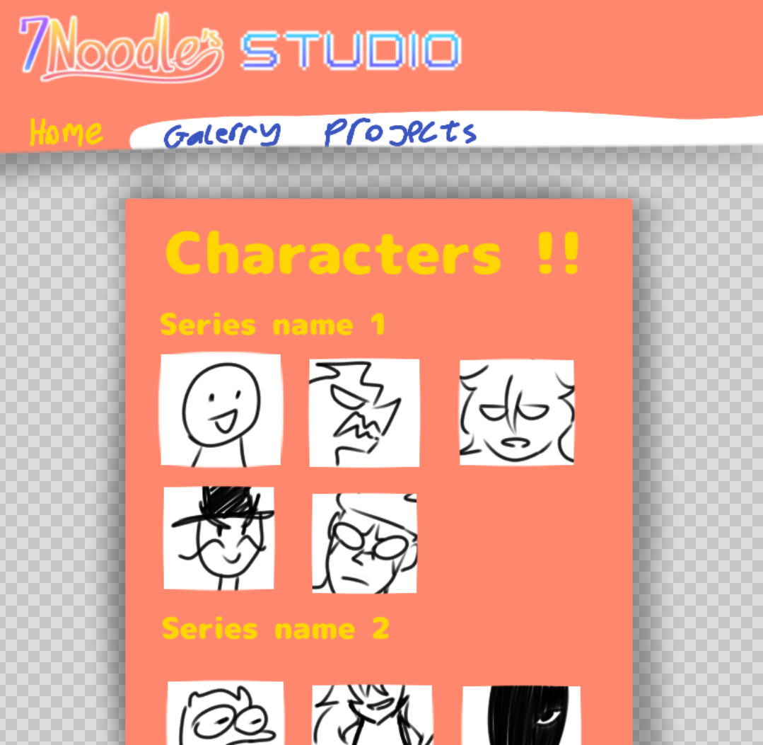 Old Character Page Design.